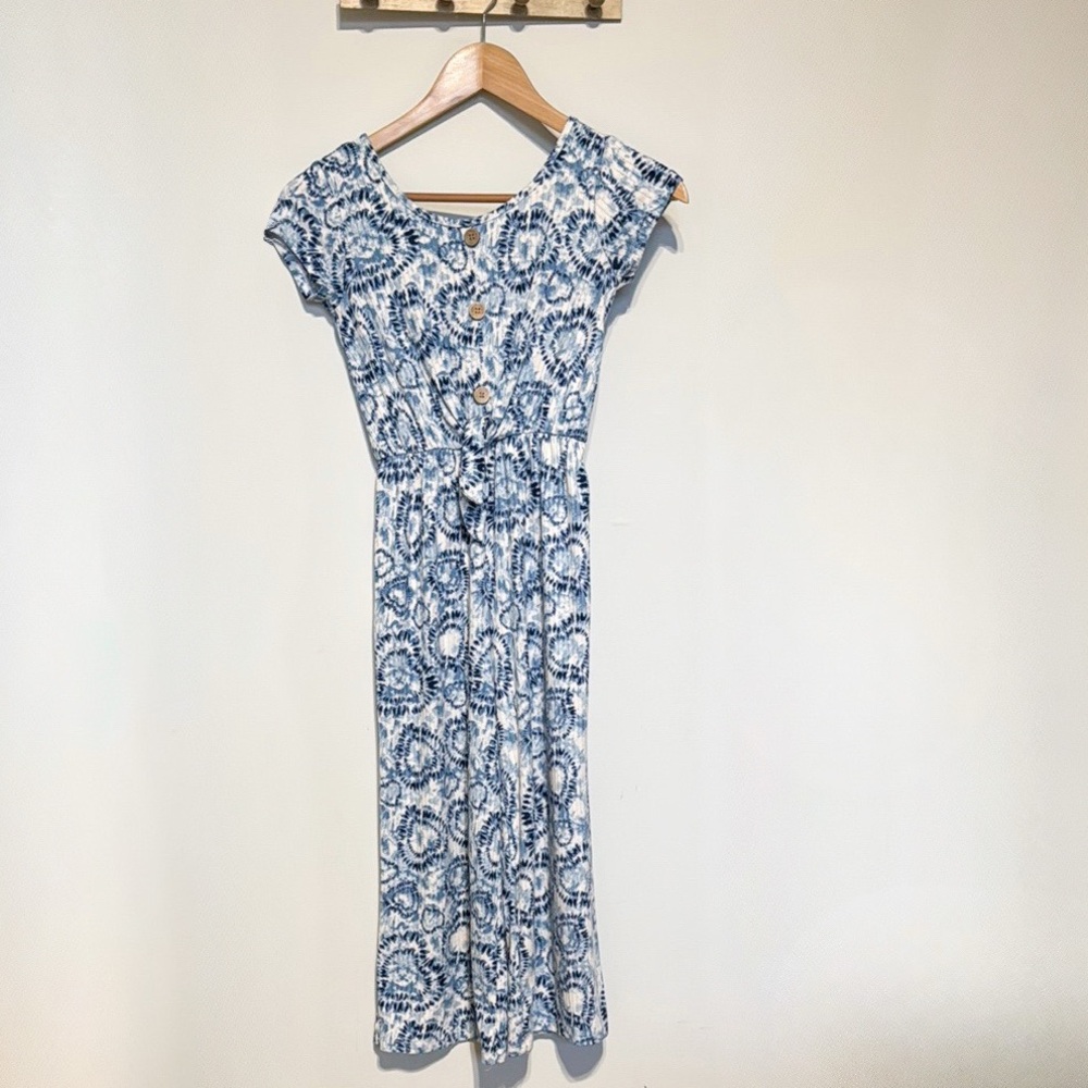 Blue Tie-Dye Romper